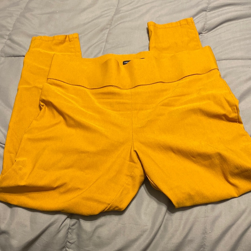 Mustard dress pants slim fit